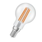 Ledvance Classic LED E14 Kugel Fadenlampe Klar 3.8W 806lm - 827 Extra Warmweiß | Ersatz Für 60W