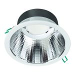 Philips LED Downlight Coreline DN142B Aluminium Weiß 19.2W 2300lm 60D - 830 Warmweiß | Ausschnitt 200mm - IP20 - UGR<19 - Dimmbar - Emergency